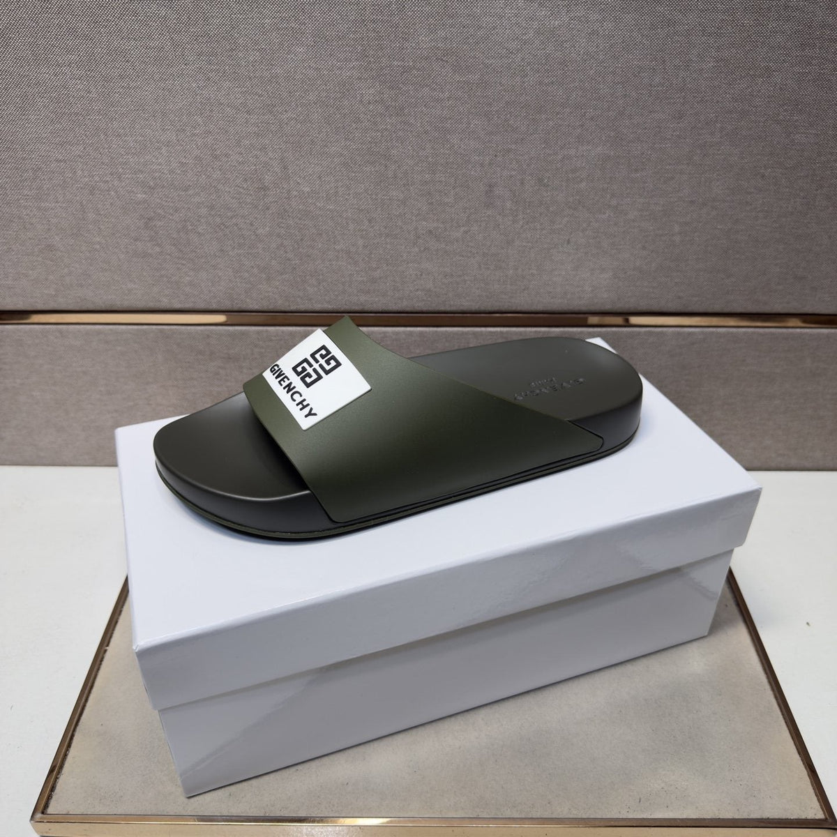 Givenchy Logo Strap Slide Sandals — front