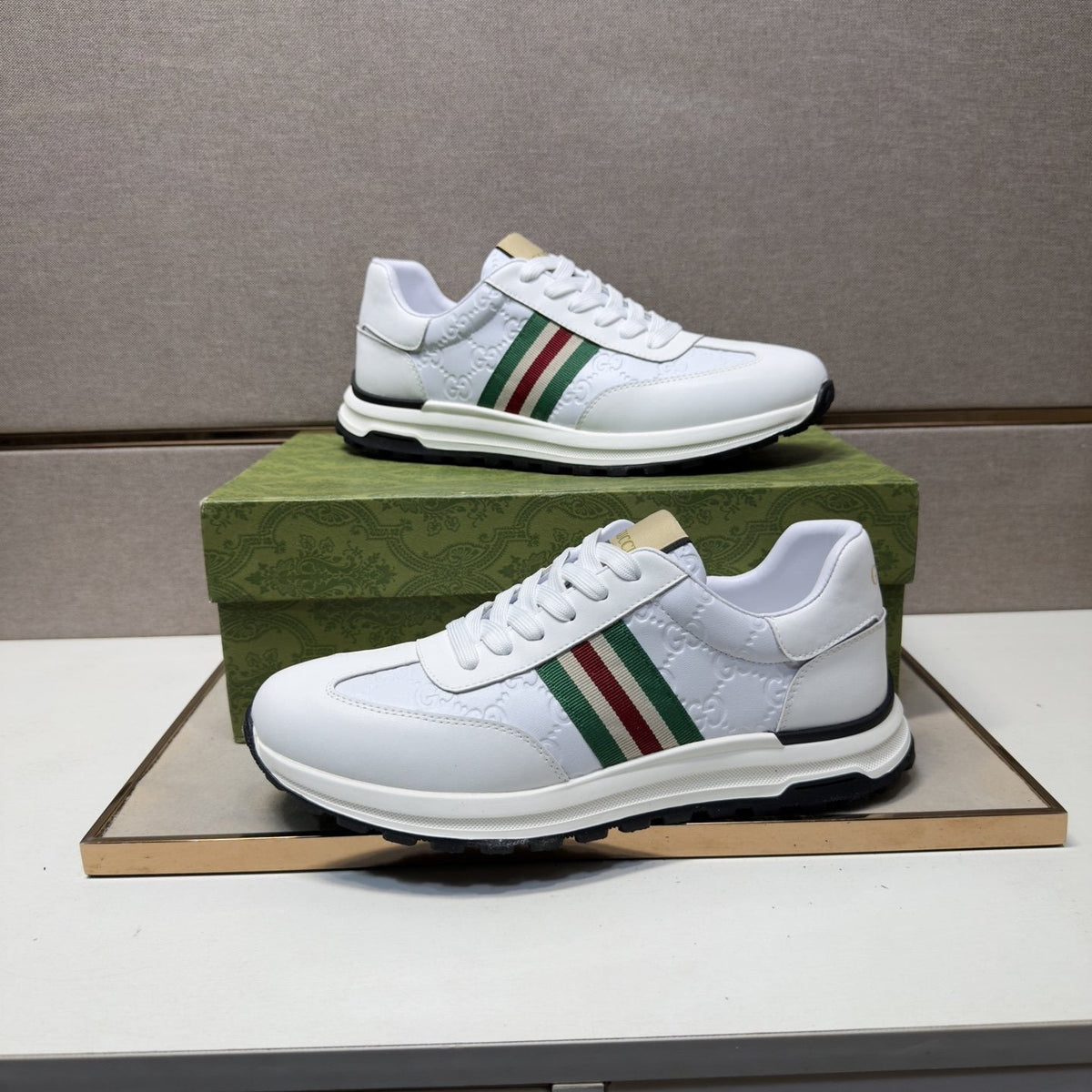 Gucci Striped Low-Top Sneakers — front