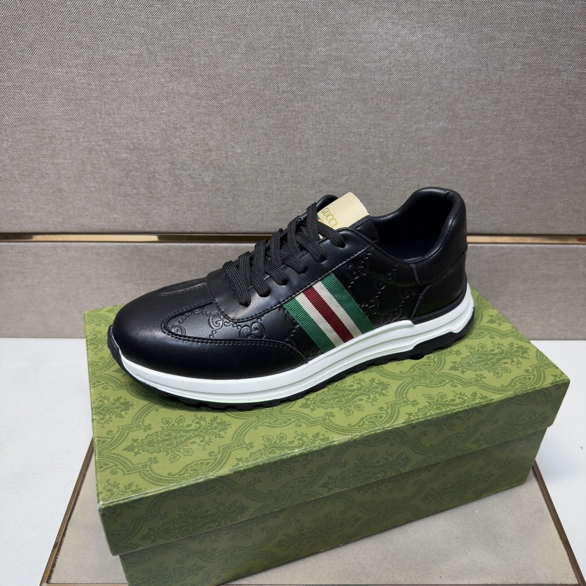 Gucci Striped Low-Top Sneakers — side