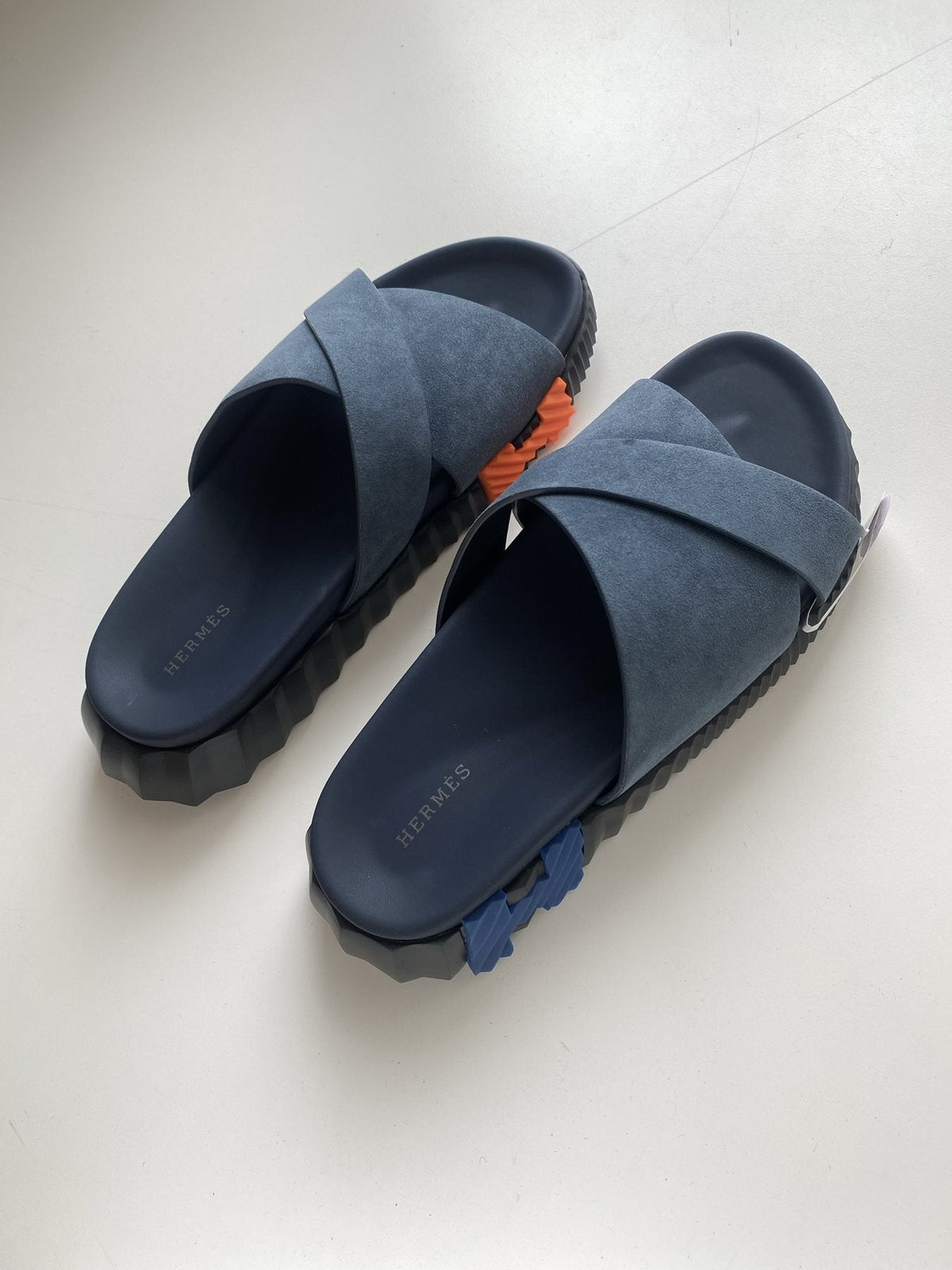Hermès Cross-Strap Slide Sandals — front