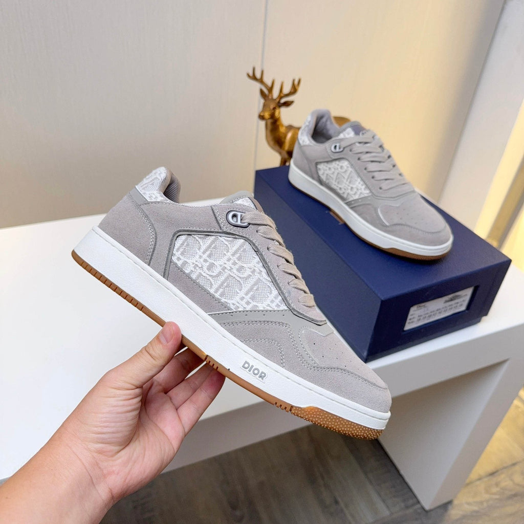 Dior Patterned Panel Low-Top Sneakers — model