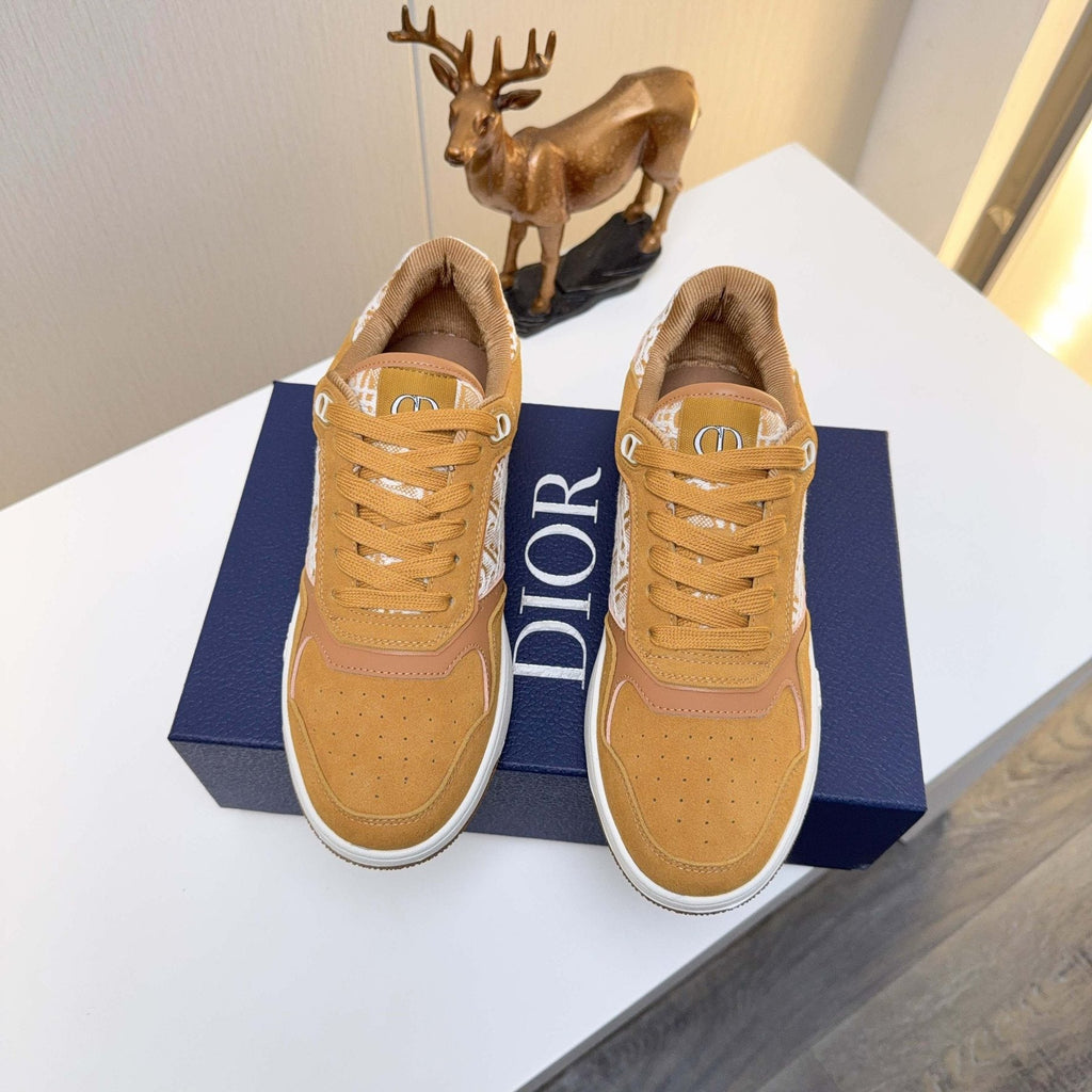 Dior Patterned Panel Low-Top Sneakers — front