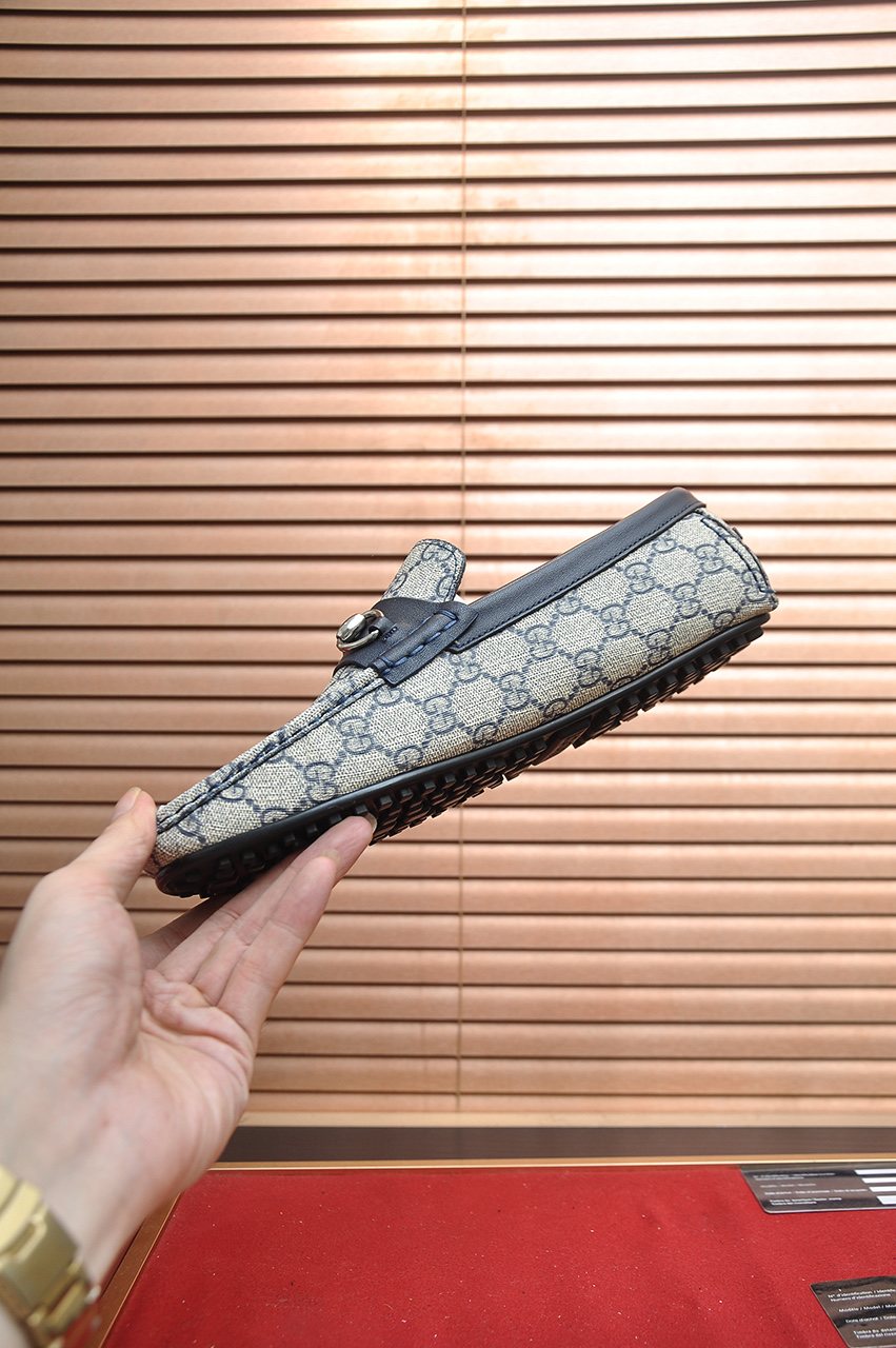 Gucci Monogram Horsebit Loafers — side