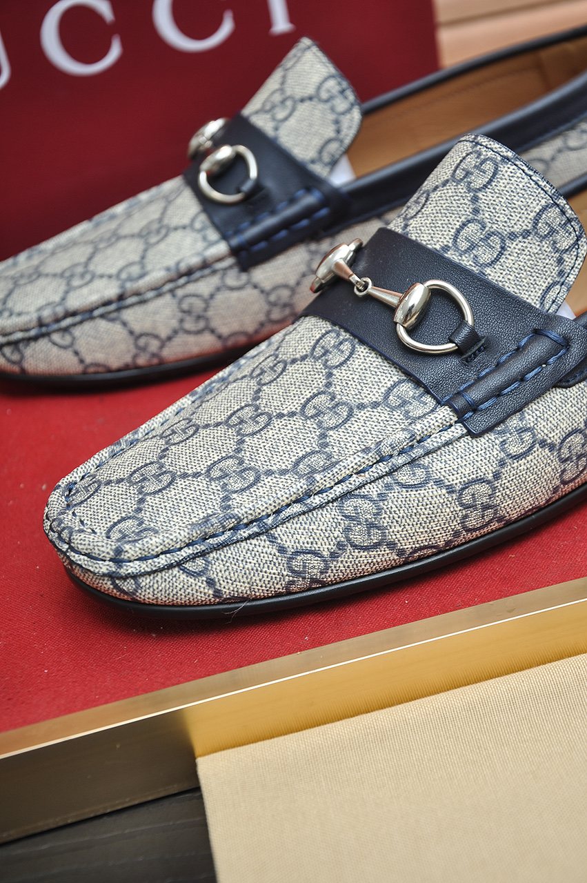 Gucci Monogram Horsebit Loafers — front