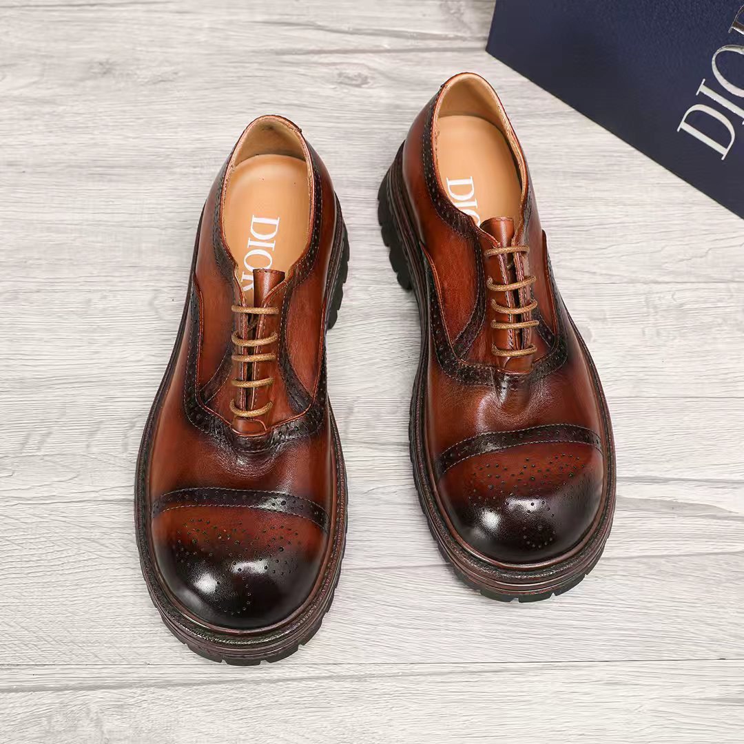 Dior Lace-Up Brogue Shoes — front