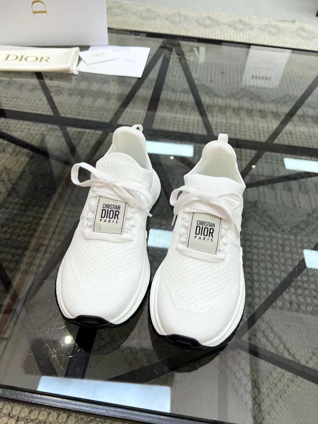 Dior Knit Low-Top Sneakers — front