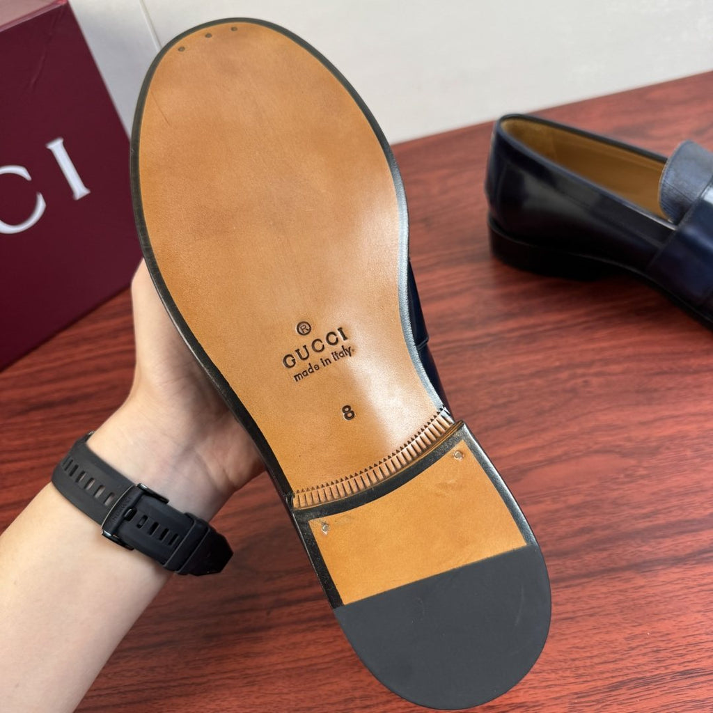 Gucci Black Double Buckle Loafers — front
