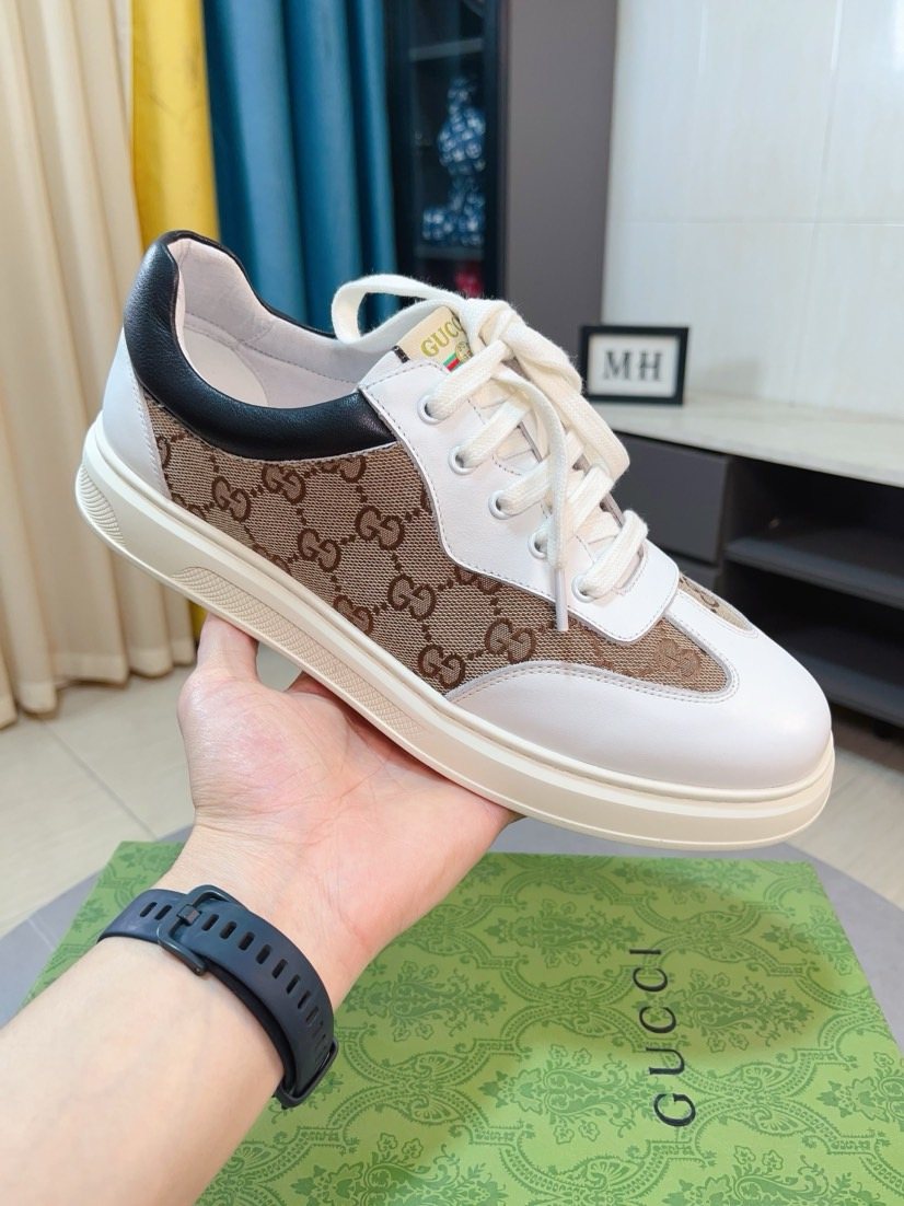 Gucci Embossed Low-Top Sneakers — front