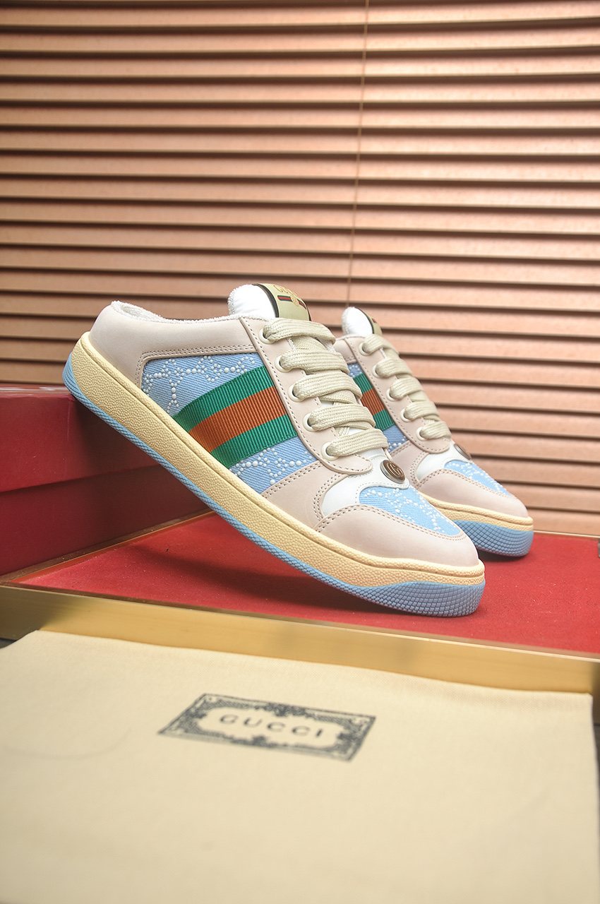 Gucci Striped Low-Top Sneakers — front