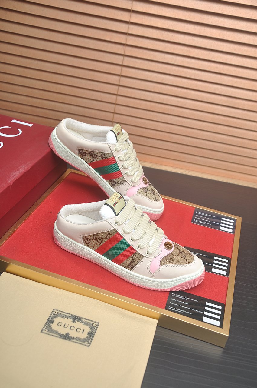 Gucci Striped Low-Top Sneakers — front