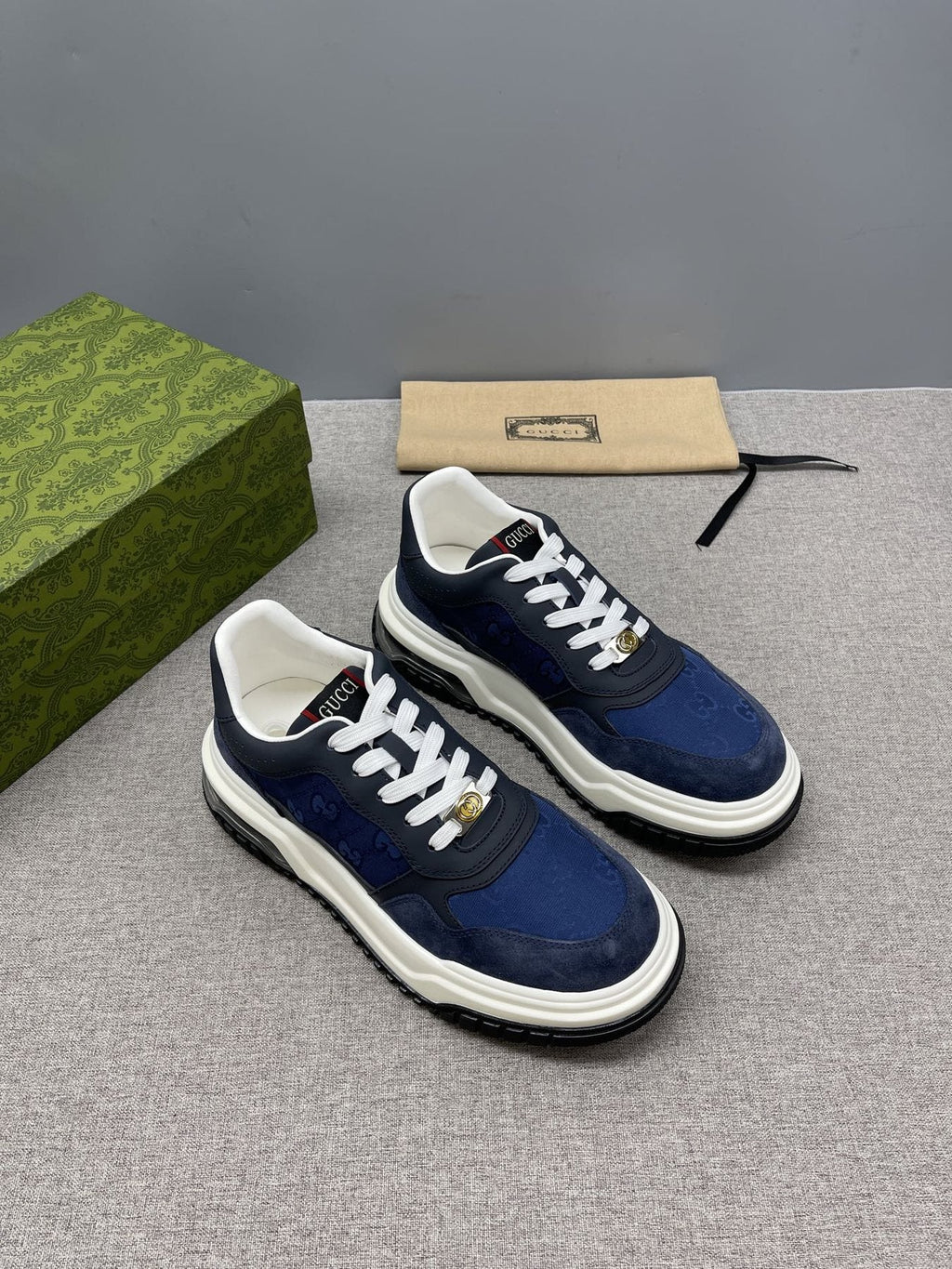 Gucci Men’s Low-Top Lace-Up Sneakers — front