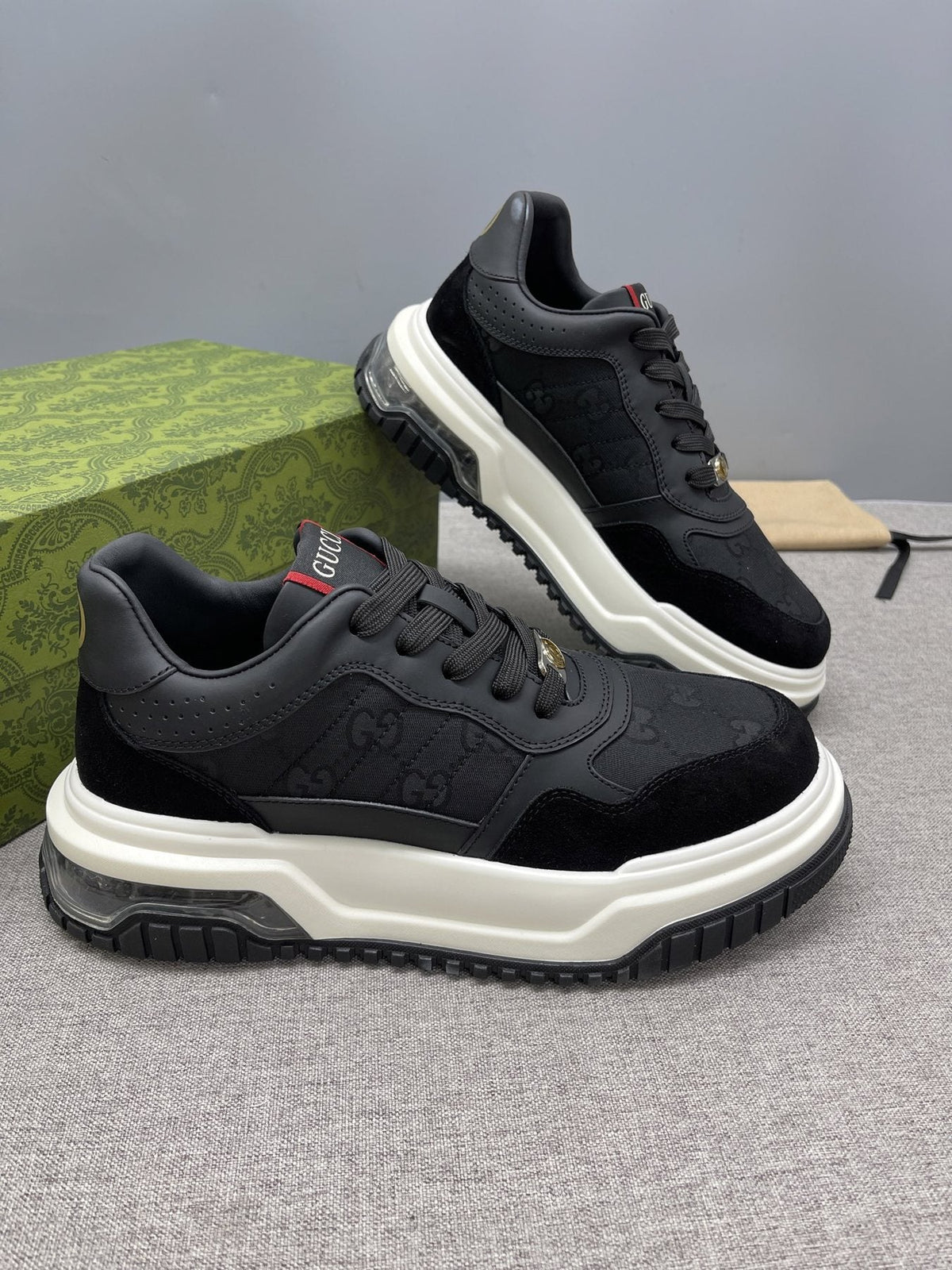 Gucci Men’s Low-Top Lace-Up Sneakers — side