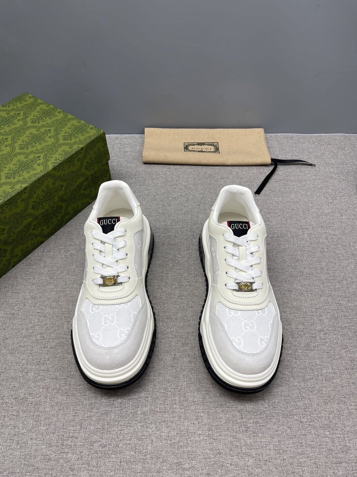 Gucci Men’s Low-Top Lace-Up Sneakers — front