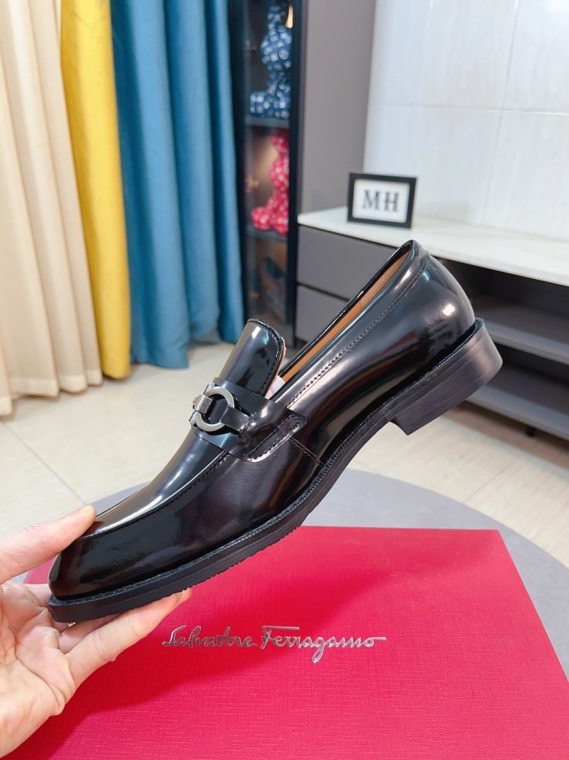 Ferragamo Men's Bit Loafers — side
