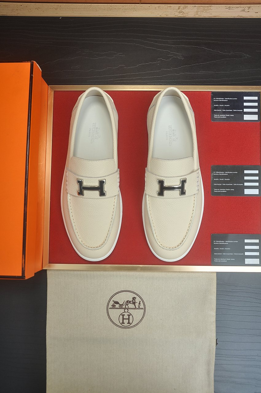 Hermès H-Hardware Slip-On Shoes — front