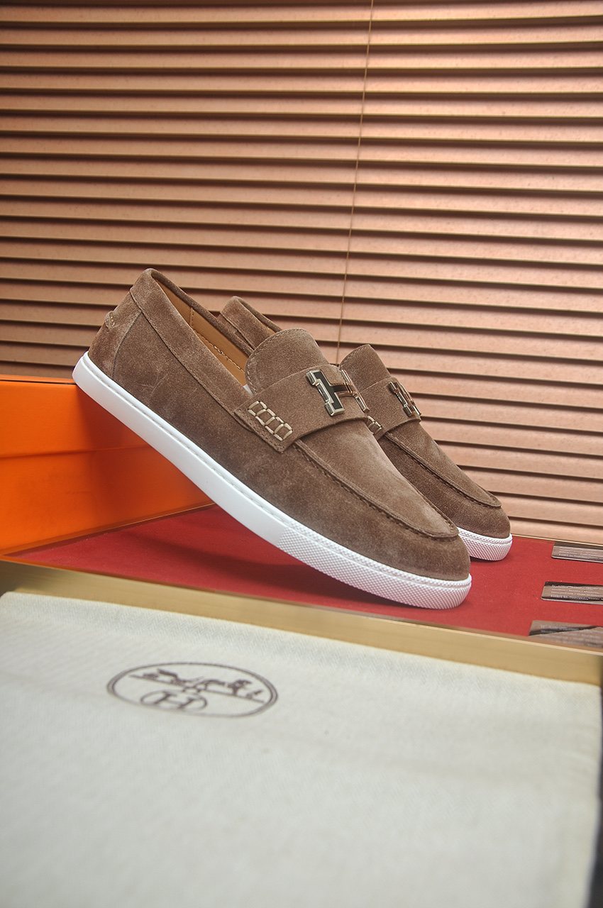 Hermès H-Hardware Slip-On Shoes — front
