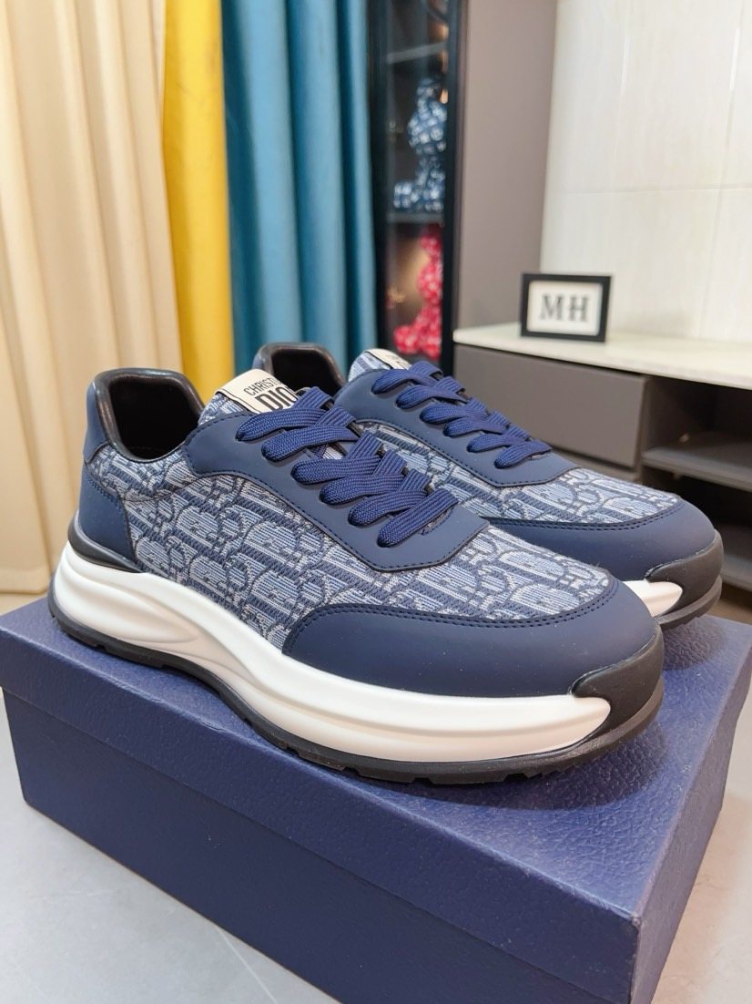 Dior Patterned Low-Top Sneakers — front