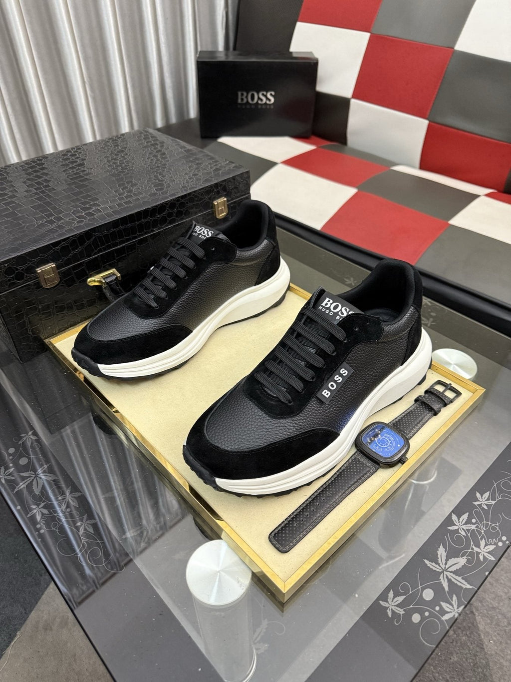 BOSS Panel Low-Top Sneakers — front