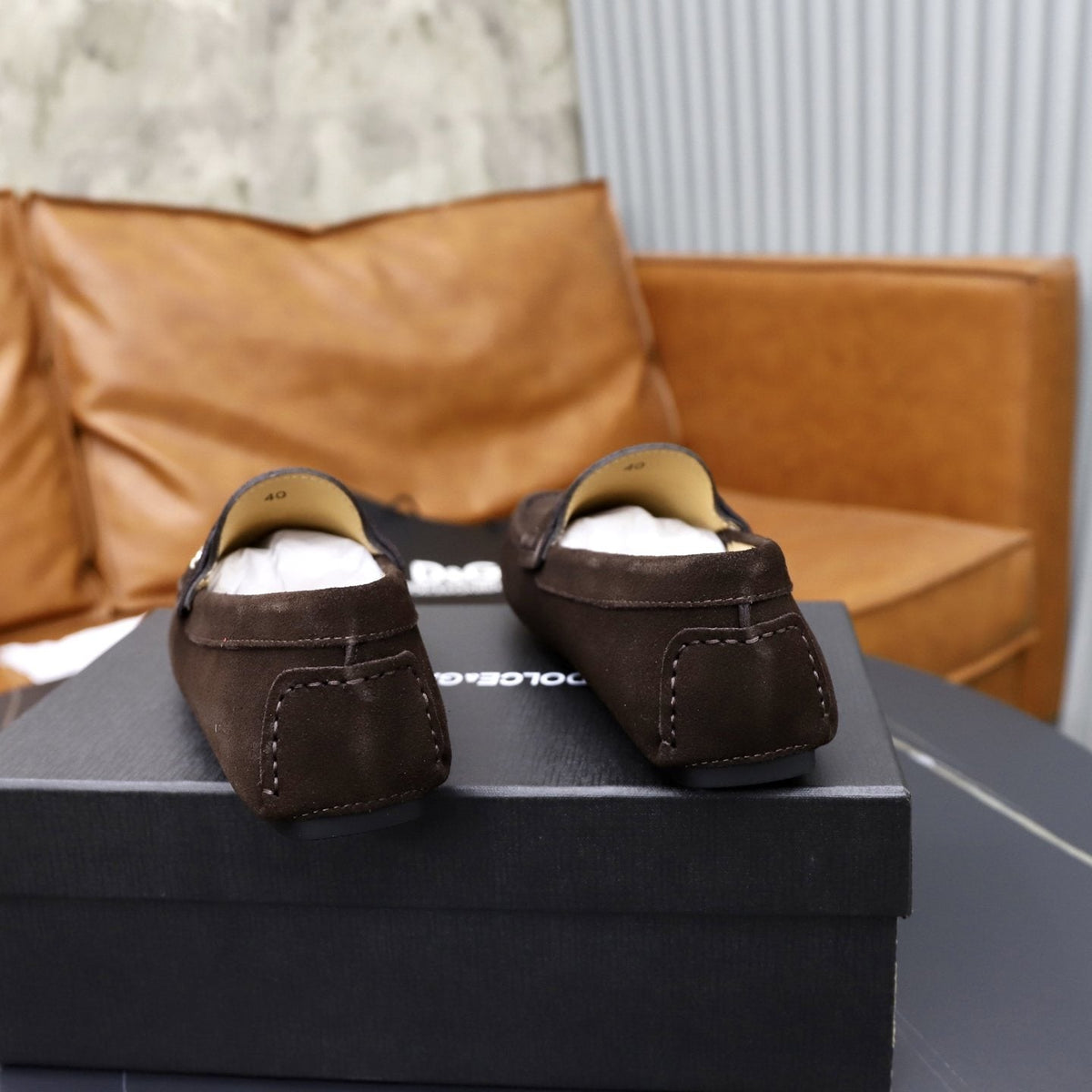 Dolce & Gabbana Moc-Toe Loafers — back