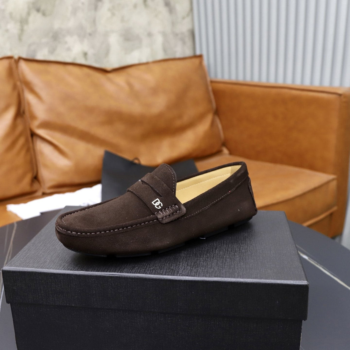 Dolce & Gabbana Moc-Toe Loafers — side
