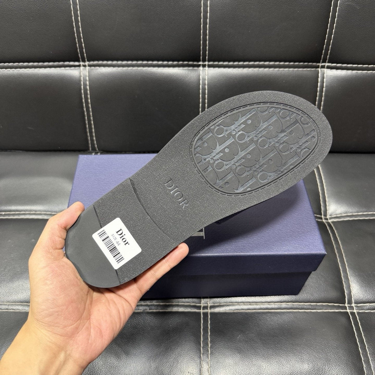 Dior CD Emblem Slide Sandals — front