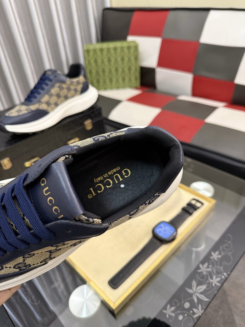 Gucci Monogram Chunky Sole Sneakers — detail