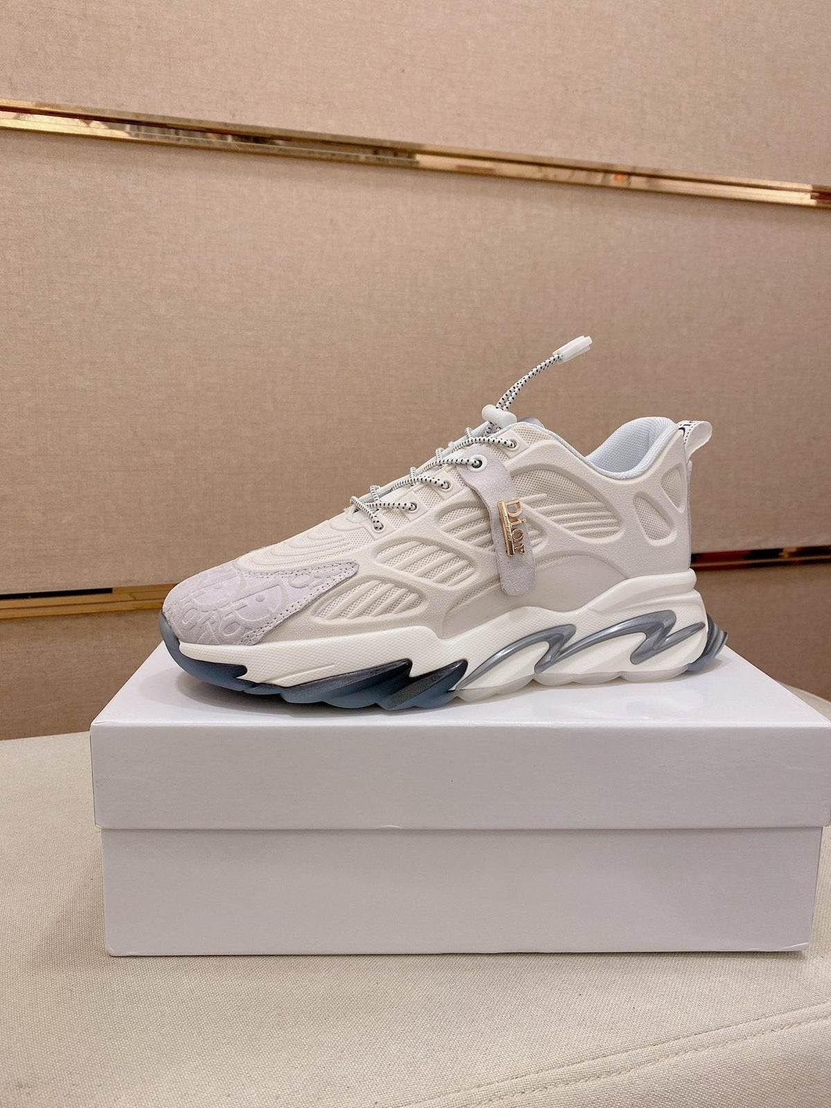 Dior Sculpted Sole Lace-Up Sneakers — front
