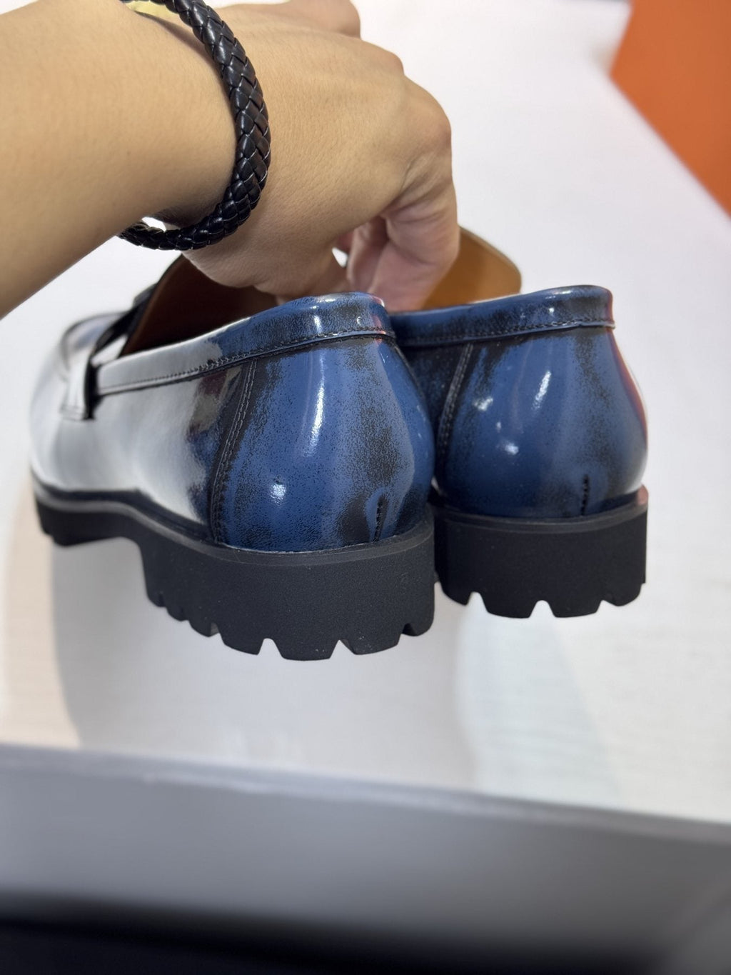 Hermès Lug Sole Loafers — back