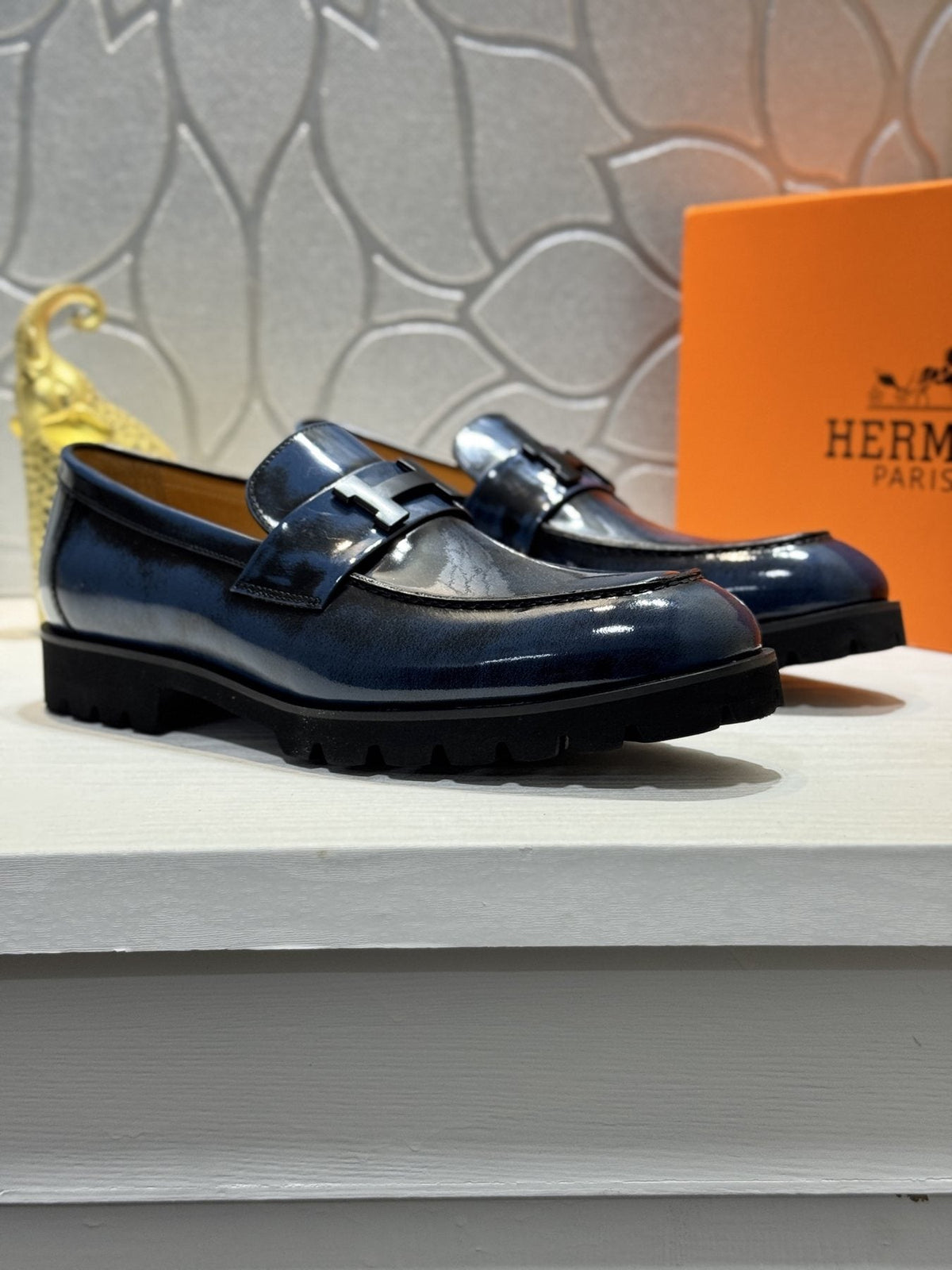 Hermès Lug Sole Loafers — front