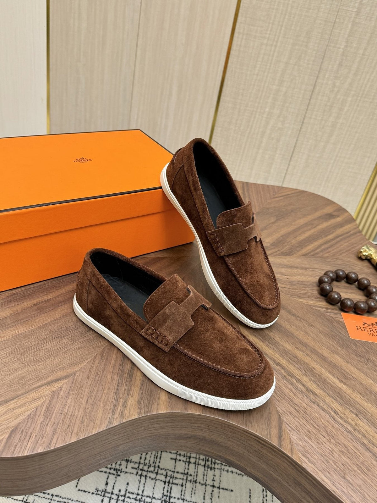 Hermès H-Detail Slip-On Sneakers — front