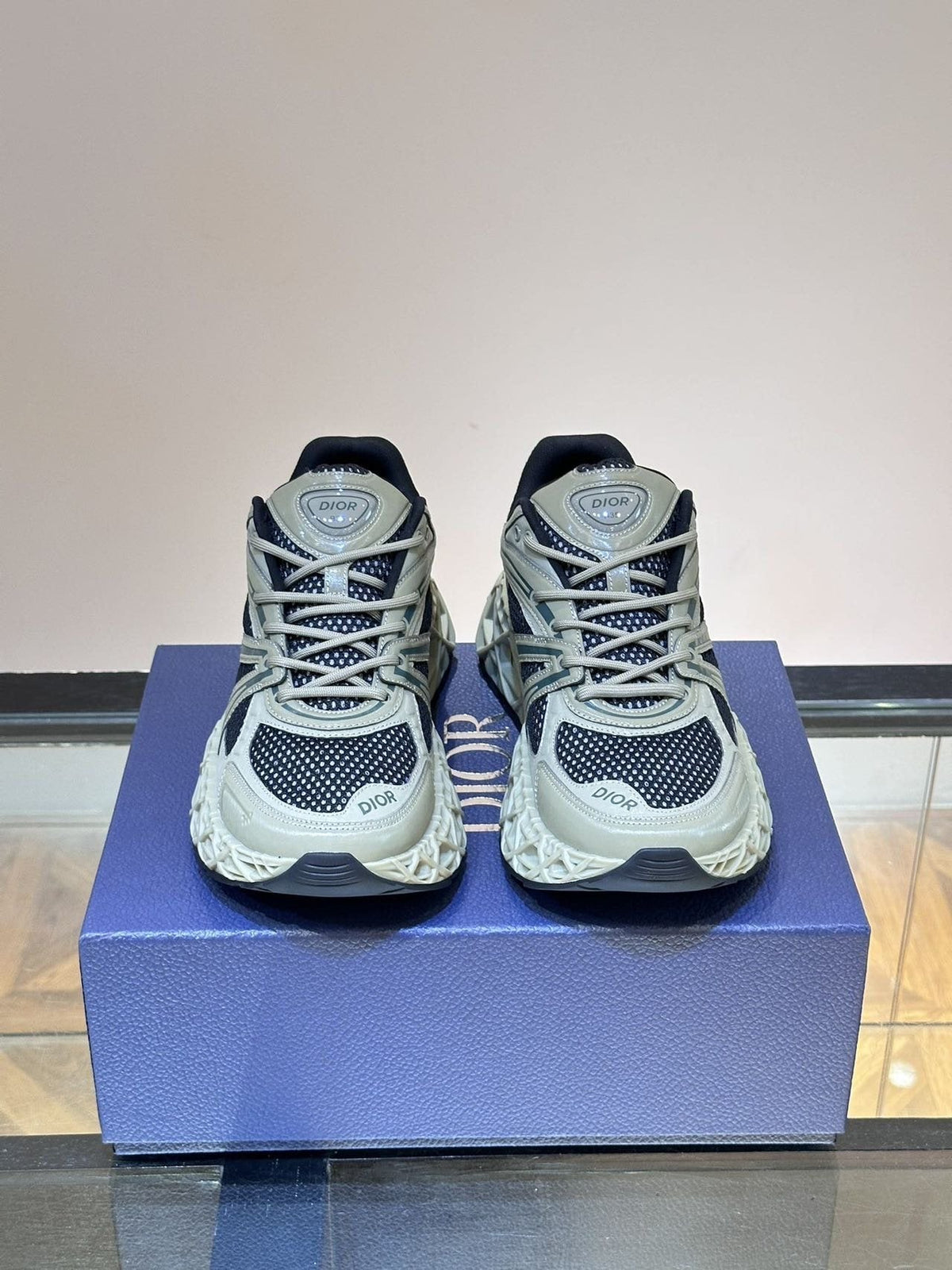 Dior B35 Black Turquoise Sneakers — front