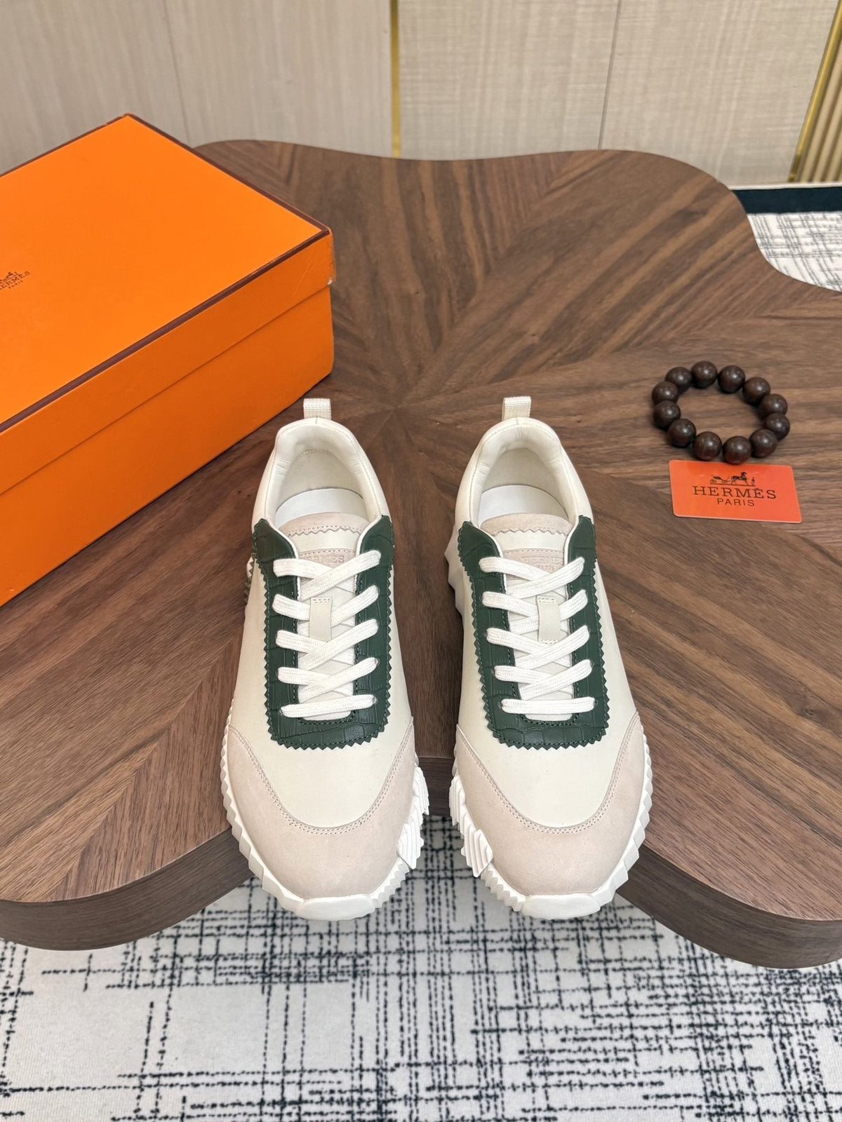 Hermes Paneled Low-Top Sneakers — front
