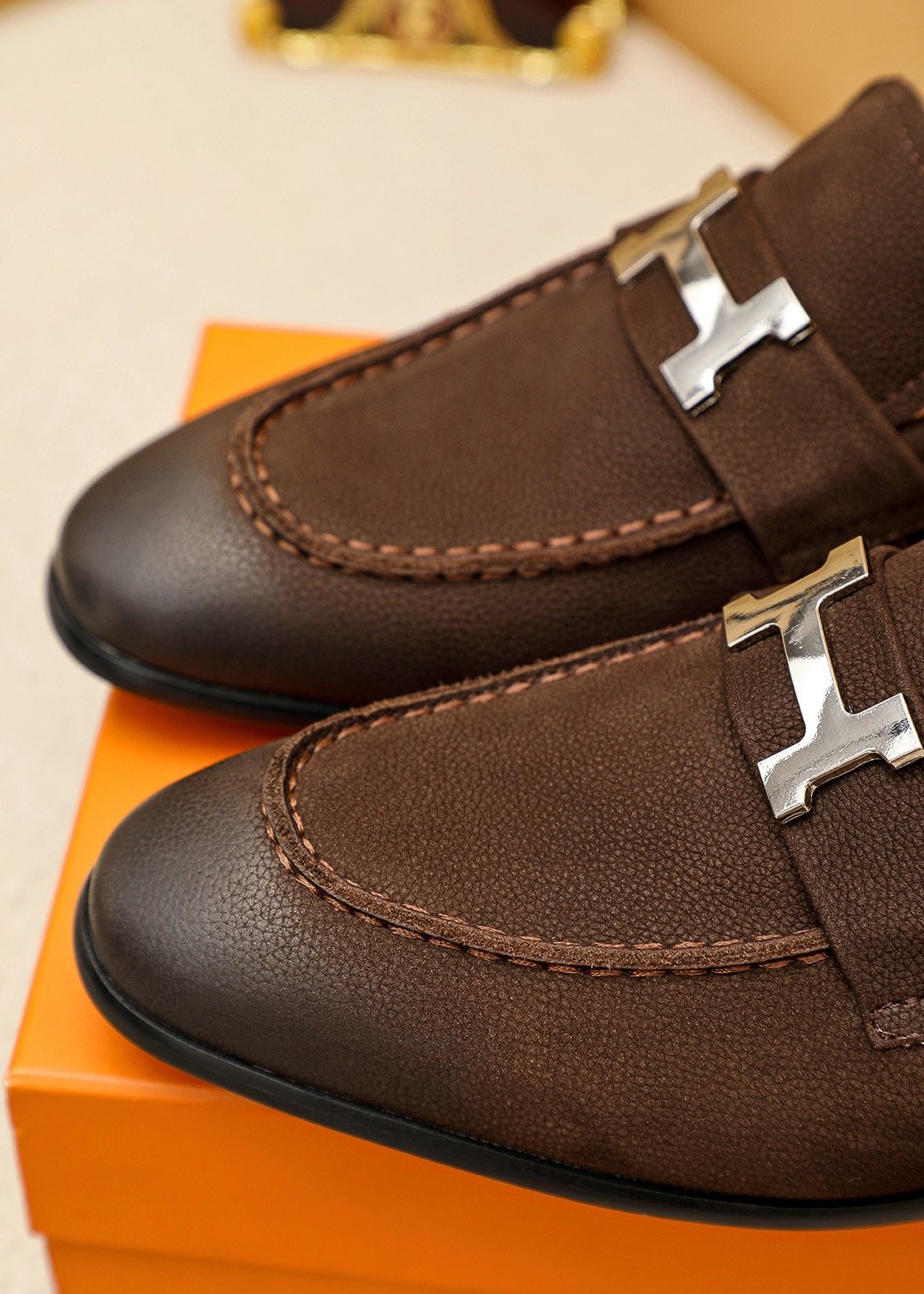 Hermès H-Hardware Loafers — detail