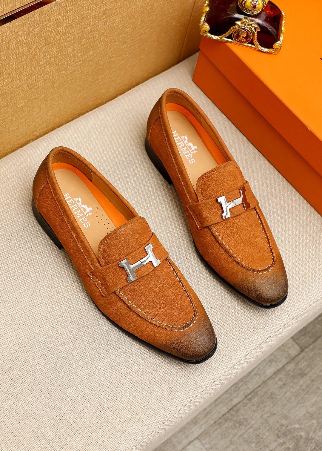 Hermès H-Hardware Loafers — front