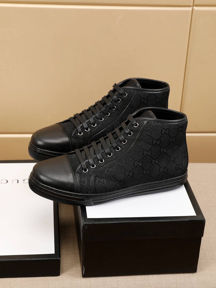 Gucci Monogram High-Top Sneakers — front
