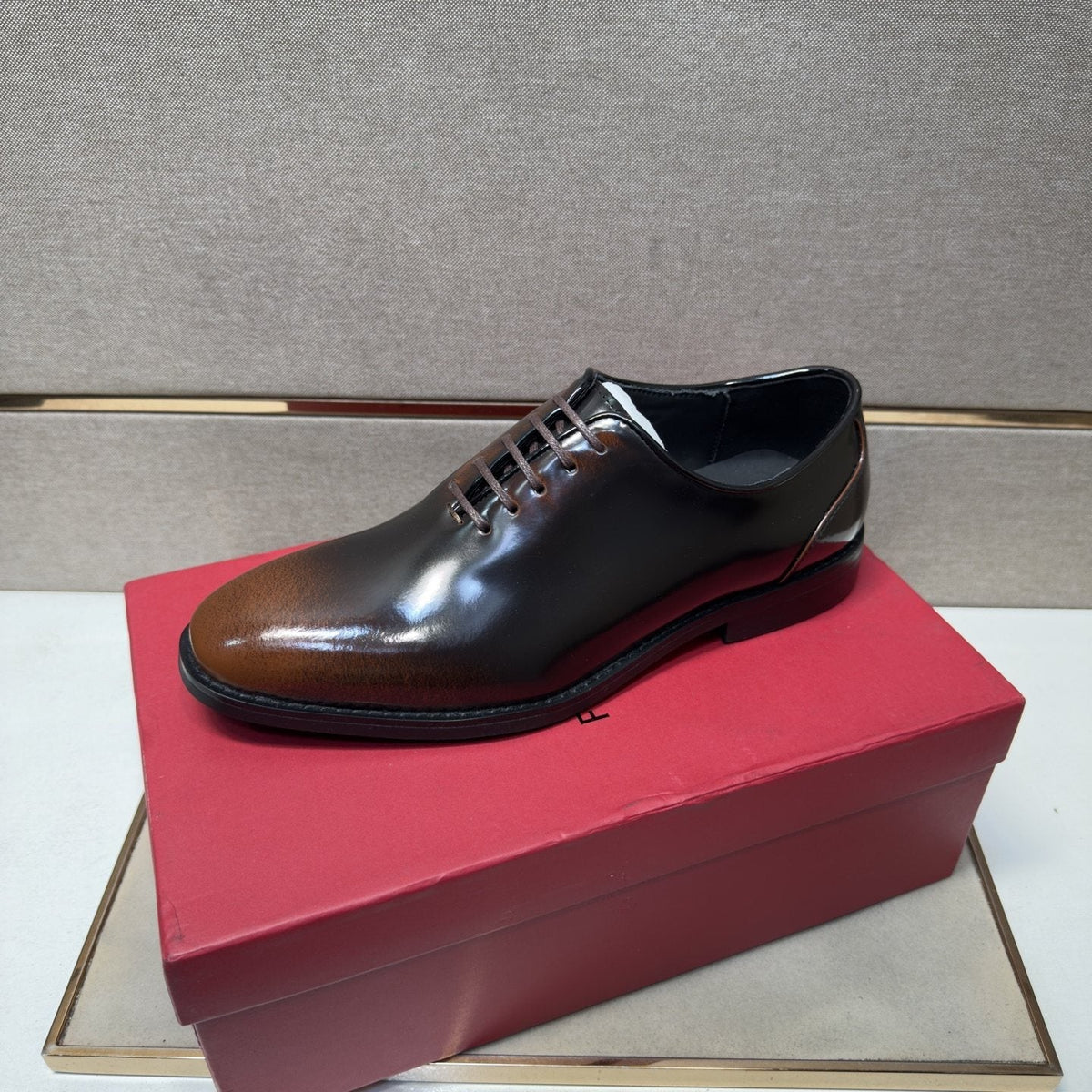 Ferragamo Men's Lace-Up Oxford Shoes — front