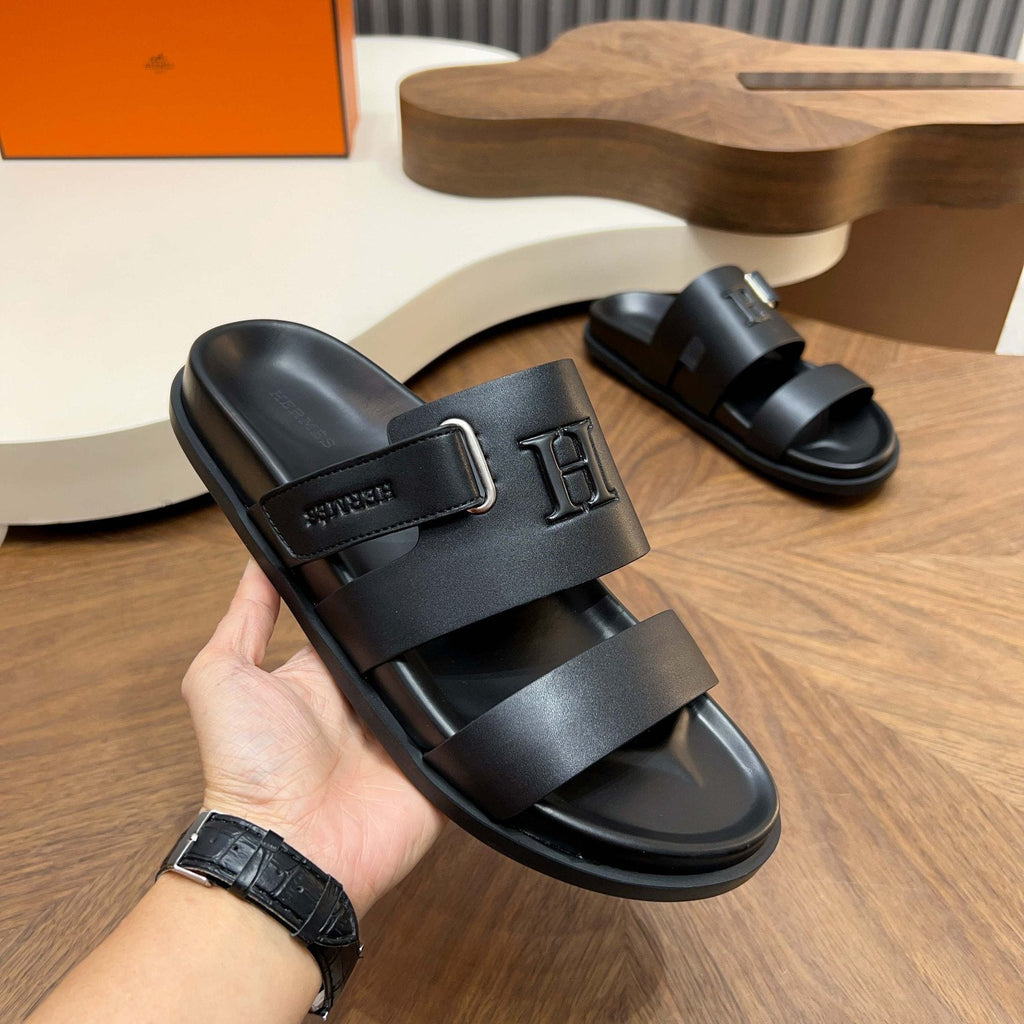 Hermès Two-Strap Slide Sandals — model