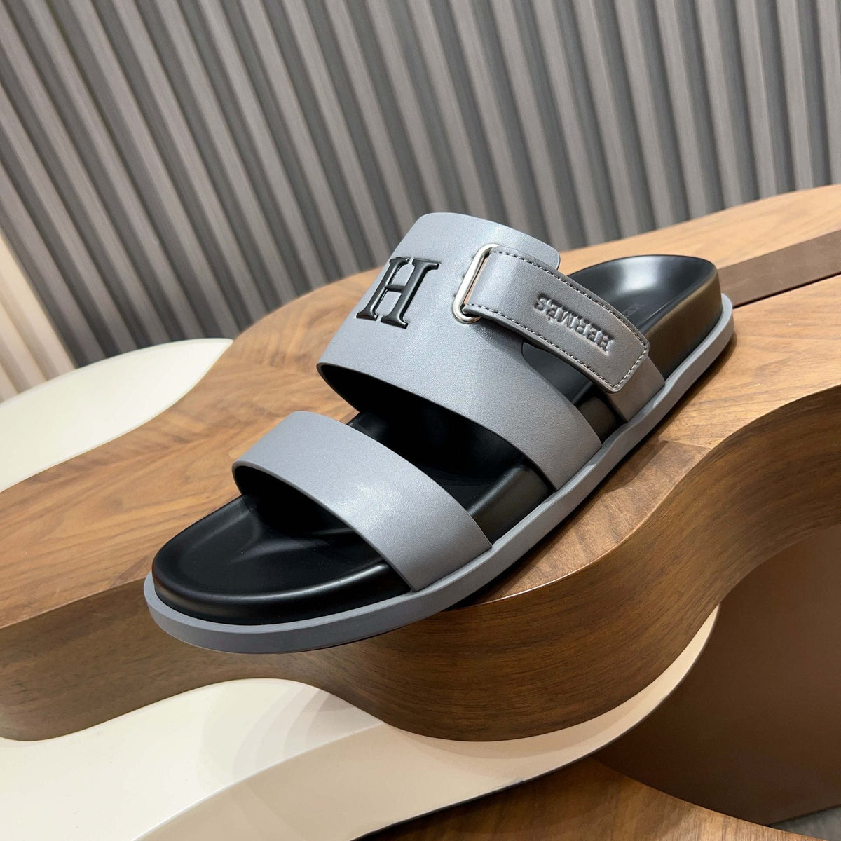 Hermès Two-Strap Slide Sandals — front