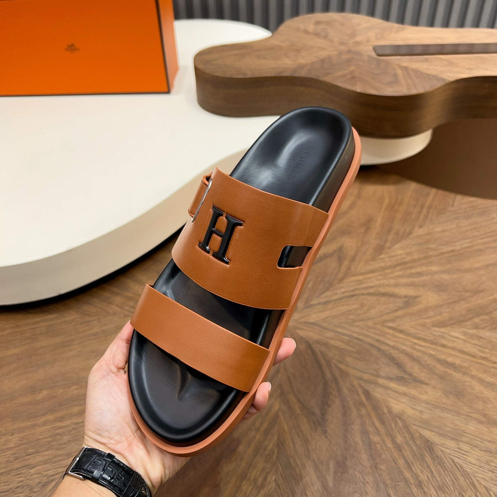 Hermès Two-Strap Slide Sandals — model