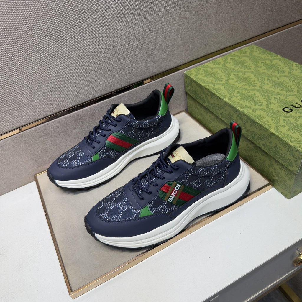 Gucci Green-Red Stripe Men’s Sneakers — front