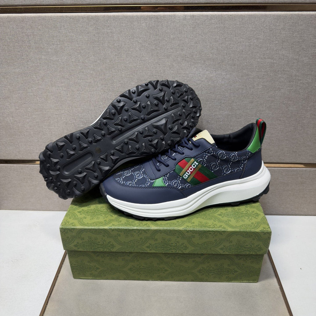 Gucci Green-Red Stripe Men’s Sneakers — side