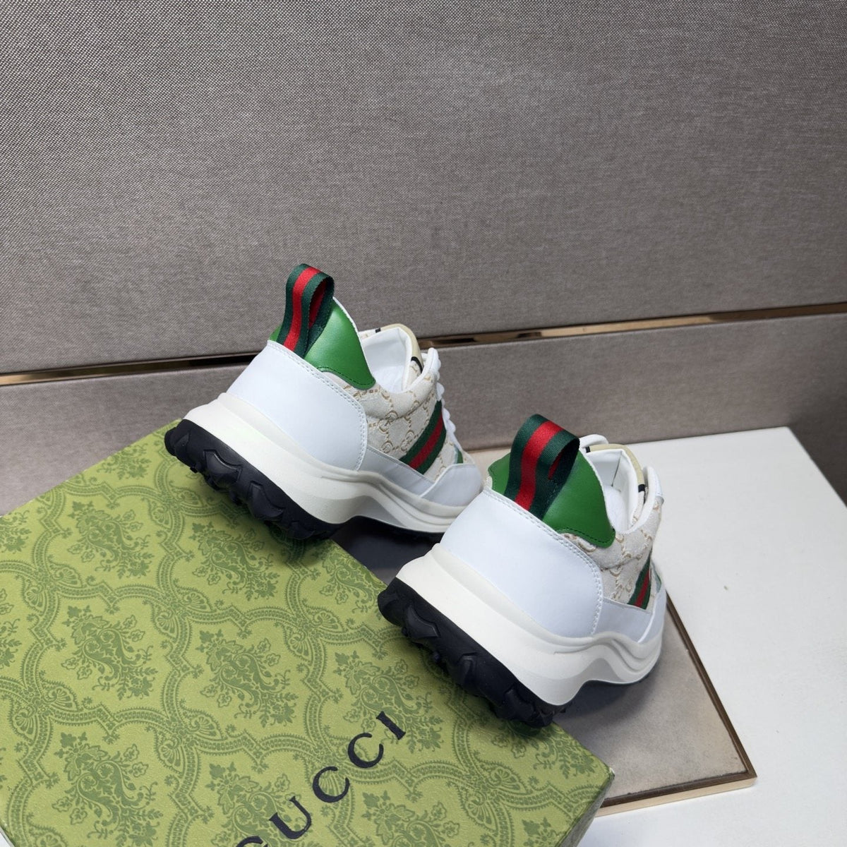 Gucci Green-Red Stripe Men’s Sneakers — back