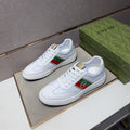 Gucci Green-Red Stripe Low-Top Sneakers — front
