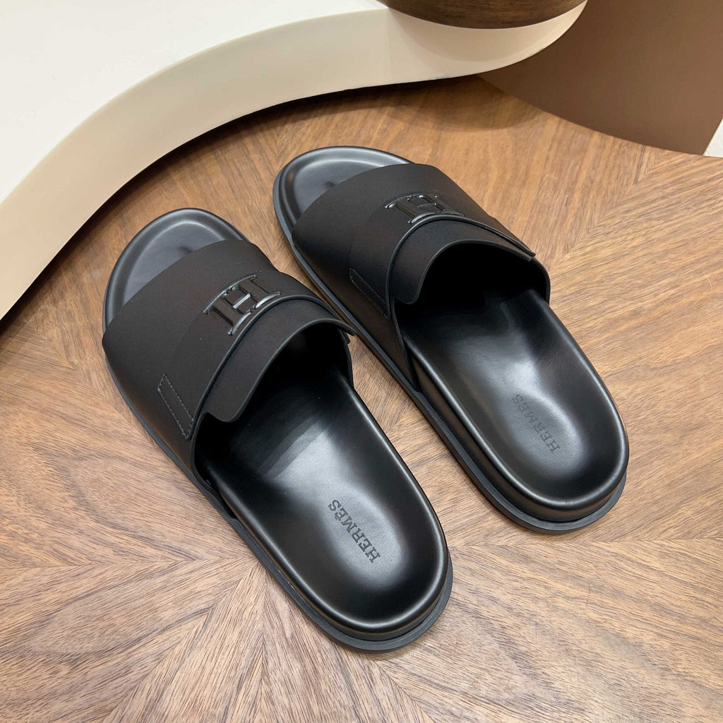 Hermès H Hardware Slide Sandals — front