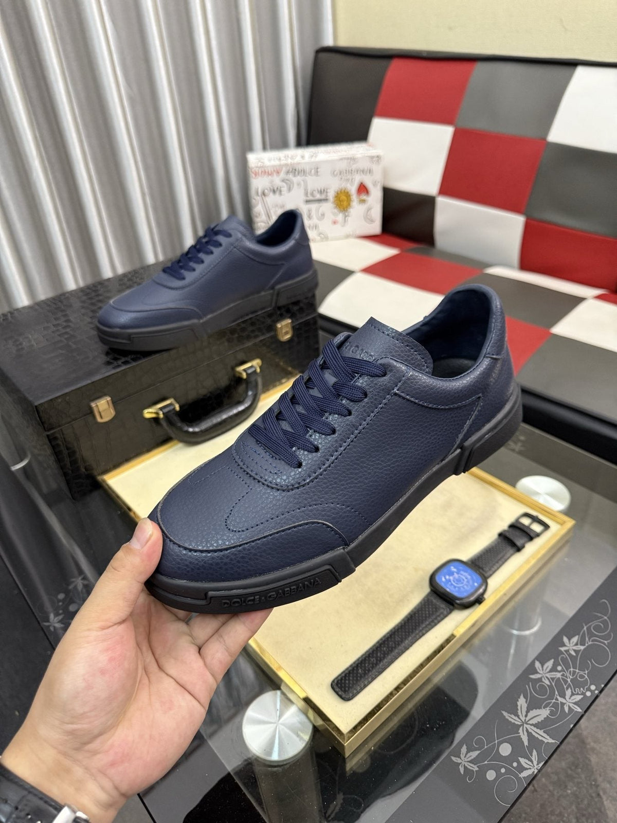 Dolce & Gabbana Low-Top Lace-Up Sneakers — model