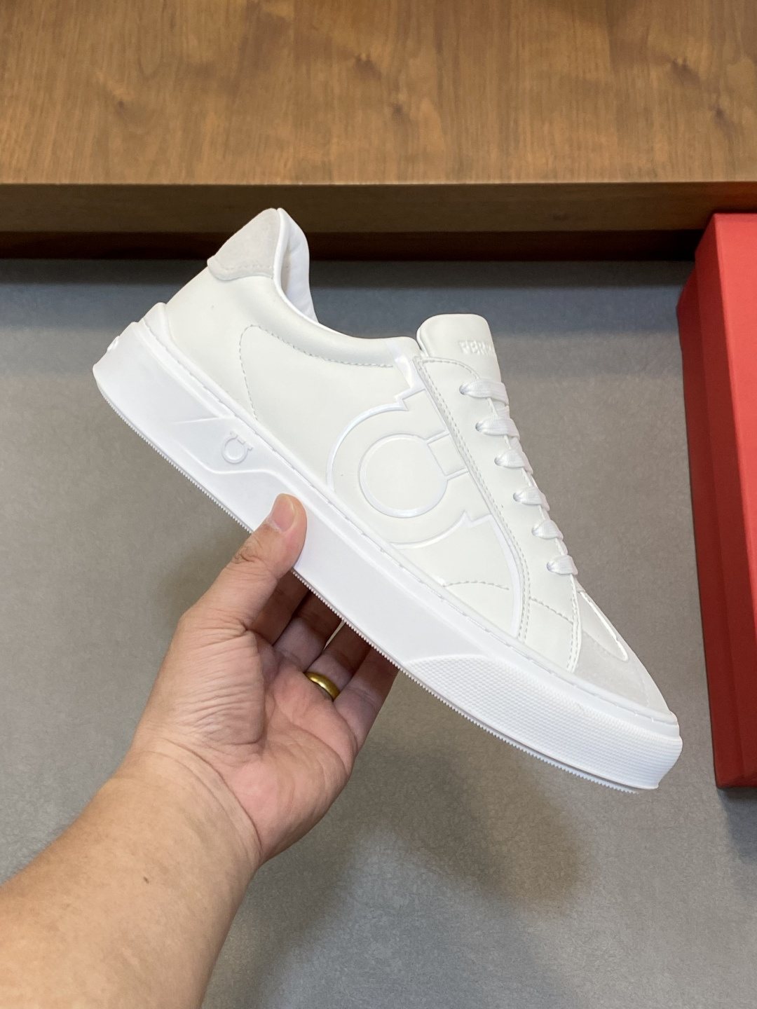 Ferragamo Gancini Low-Top Sneakers — front