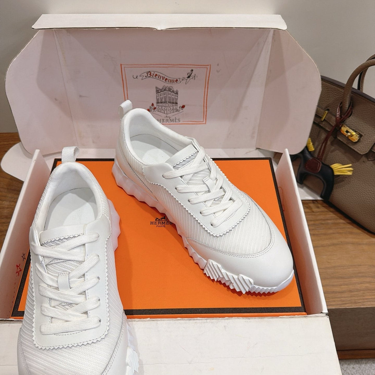 Hermès Lace-Up Sneakers — front