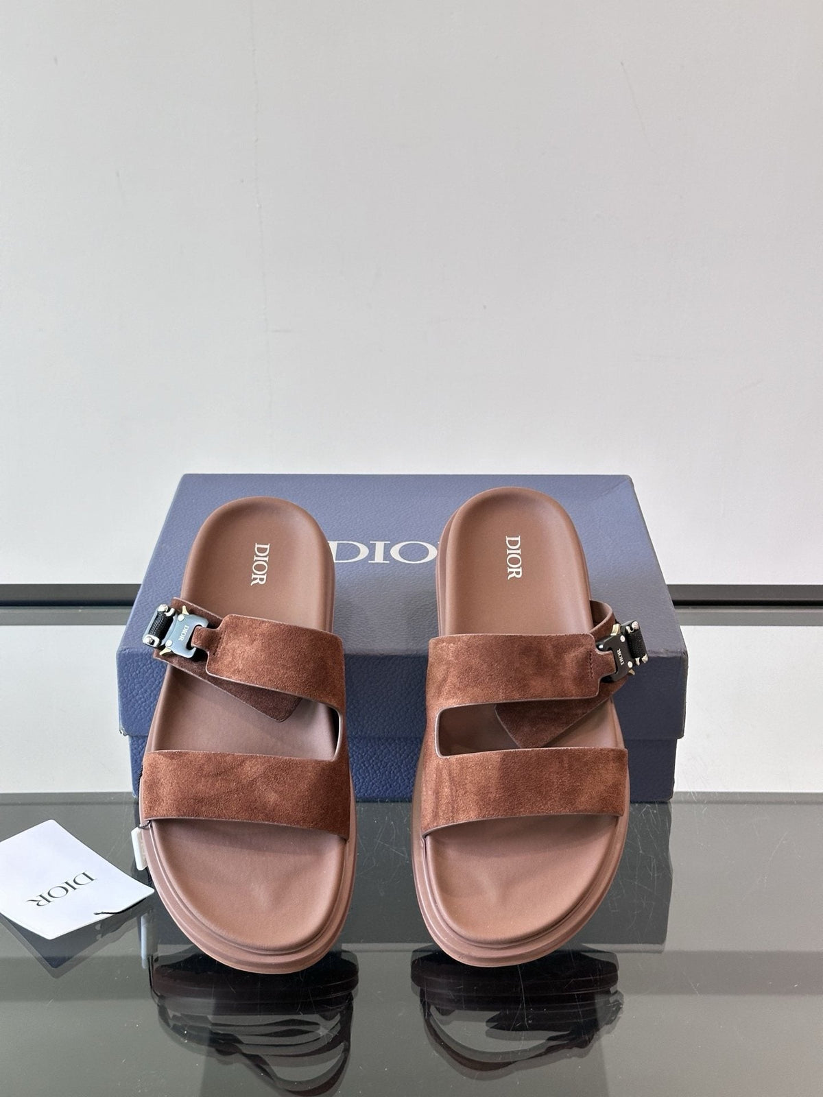 Dior Two-Strap Slide Sandals — hero
