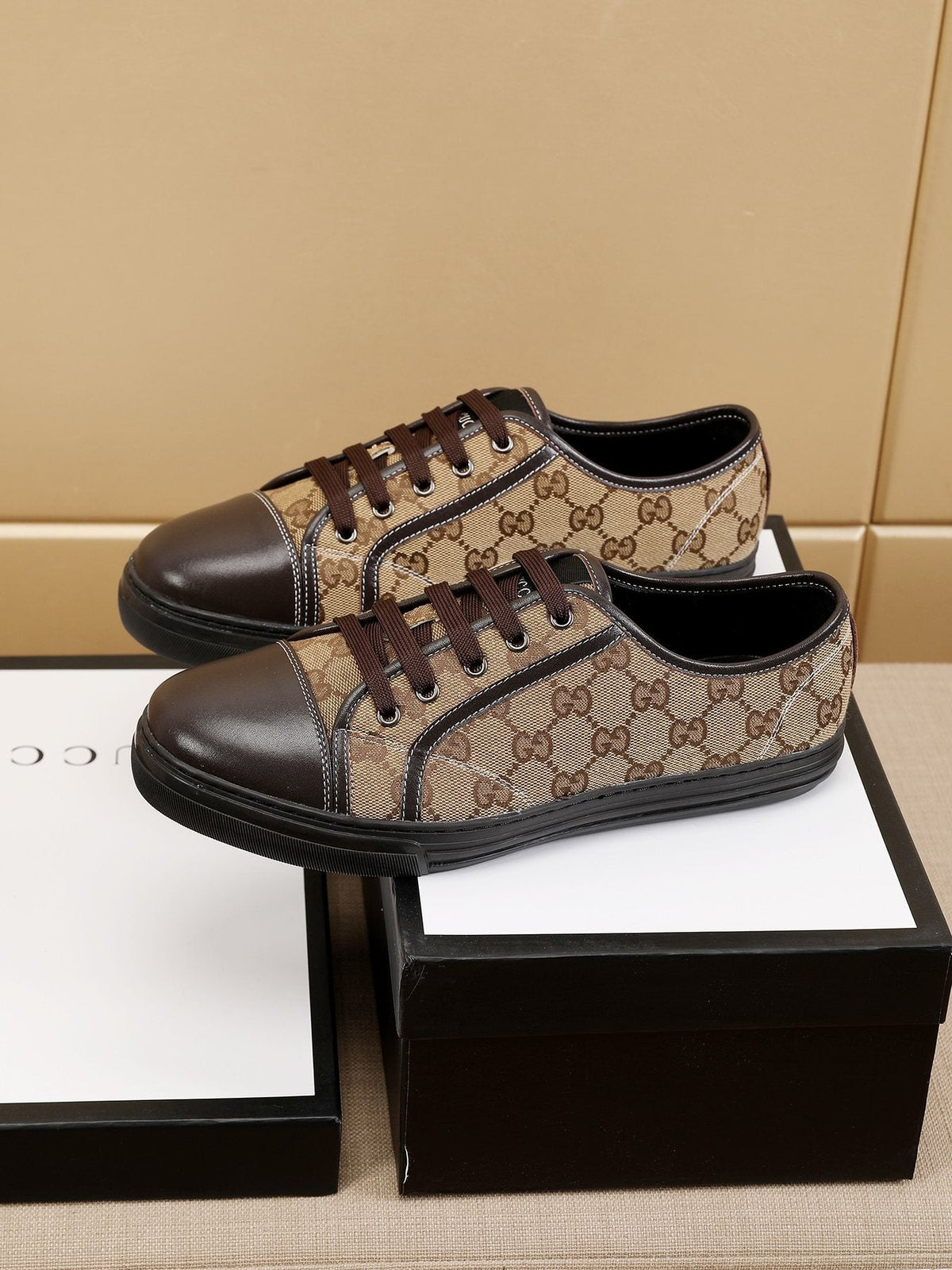 Gucci Monogram Low-Top Sneakers — front