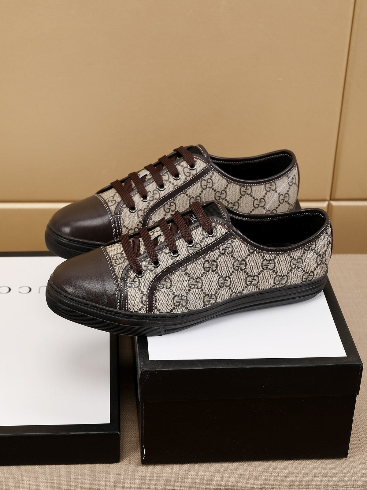 Gucci Monogram Low-Top Sneakers — front